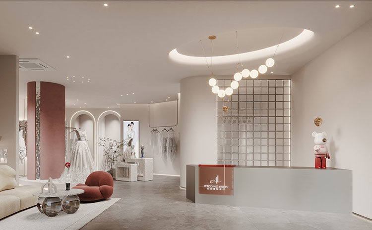 婚紗店設(shè)計(jì)效果圖，合肥婚紗店裝修需要注意的設(shè)計(jì)要點(diǎn)！
