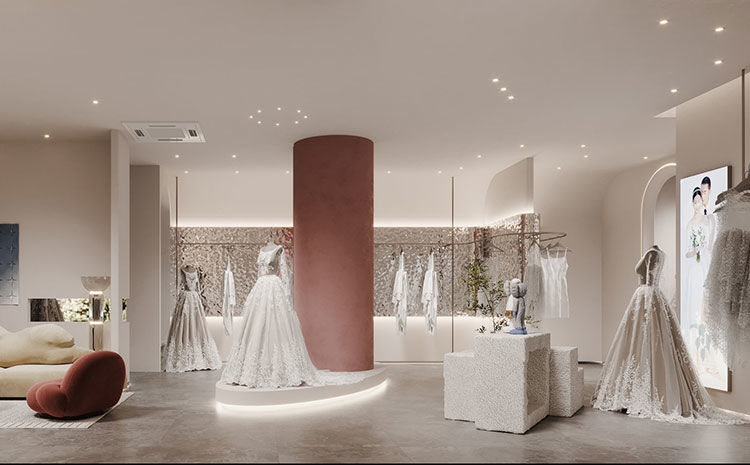 婚紗店設(shè)計(jì)效果圖，合肥婚紗店裝修需要注意的設(shè)計(jì)要點(diǎn)！