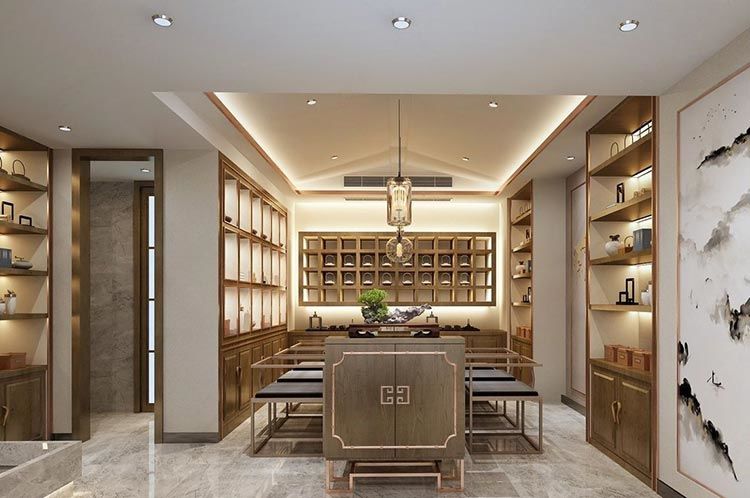 合肥茶葉店裝修設(shè)計(jì)方案，茶葉店門面裝修圖片