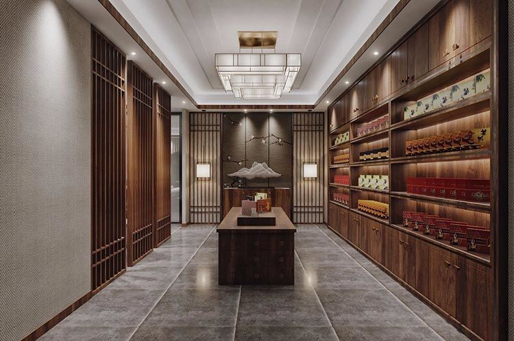合肥茶葉店裝修設(shè)計(jì)方案，茶葉店門面裝修圖片
