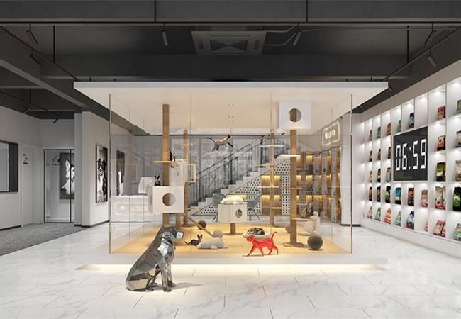 合肥寵物店裝修效果圖，寵物店面設(shè)計技巧